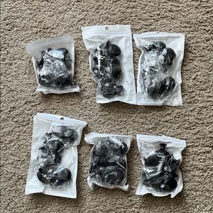 Sleek Matte Black Drawer Knobs Set